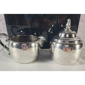 Vintage WM Rogers Silver Cream and Sugar